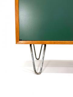 George Nelson George Nelson for Herman Miller Green Lacquered Doors with Hair Pin Legs - 3394908