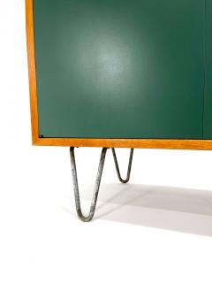 George Nelson George Nelson for Herman Miller Green Lacquered Doors with Hair Pin Legs - 3394912