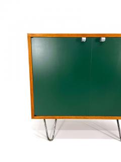 George Nelson George Nelson for Herman Miller Green Lacquered Doors with Hair Pin Legs - 3394925