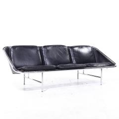 George Nelson George Nelson for Herman Miller Mid Century Leather and Chrome Sling Sofa - 4127298