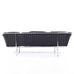 George Nelson George Nelson for Herman Miller Mid Century Leather and Chrome Sling Sofa - 4127301