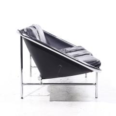 George Nelson George Nelson for Herman Miller Mid Century Leather and Chrome Sling Sofa - 4127303
