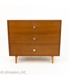 George Nelson George Nelson for Herman Miller Mid Century Walnut 3 Drawer Dresser Chest - 1833939