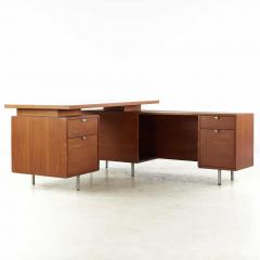 George Nelson George Nelson for Herman Miller Mid Century Walnut Corner Executive Desk - 3694698