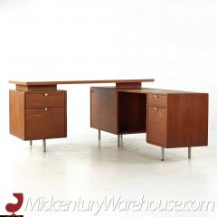 George Nelson George Nelson for Herman Miller Mid Century Walnut Corner Executive Desk - 3694700