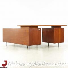 George Nelson George Nelson for Herman Miller Mid Century Walnut Corner Executive Desk - 3694701