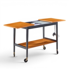 George Nelson George Nelson for Herman Miller Mid Century Walnut Server Bar Cart - 4691511
