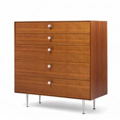 George Nelson George Nelson for Herman Miller Model 5240 Thin Edge Walnut Highboy Dresser - 4356214