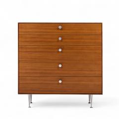 George Nelson George Nelson for Herman Miller Model 5240 Thin Edge Walnut Highboy Dresser - 4356216