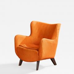 George Nelson Lounge Chair with Fabric and Wood USA 1940s - 4771447