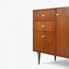 George Nelson Mid Century 3 Piece Credenza Cabinet in Walnut in the Style of George Nelson - 4220014