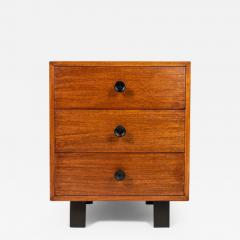 George Nelson Mid Century Modern End Table Three Drawer Dresser in Walnut by George Nelso - 2920605