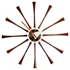 George Nelson Mid Century Modern Spindle Starburst Wall Clock by George Nelson Howard Miller - 4317378