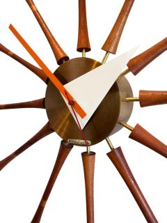 George Nelson Mid Century Modern Spindle Starburst Wall Clock by George Nelson Howard Miller - 4317383