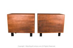 George Nelson Mid Century Pair Walnut Two Door Cabinet George Nelson Herman Miller - 3181376