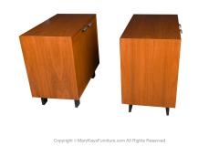 George Nelson Mid Century Pair Walnut Two Door Cabinet George Nelson Herman Miller - 3181386