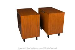 George Nelson Mid Century Pair Walnut Two Door Cabinet George Nelson Herman Miller - 3181389