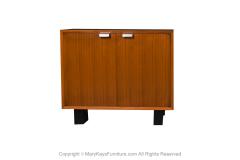 George Nelson Mid Century Pair Walnut Two Door Cabinet George Nelson Herman Miller - 3181390