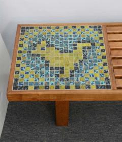 George Nelson Mid Century Slat Table Mosaic Inlay George Nelson Style - 1803141