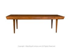 George Nelson Mid Century Slatted Wood Bench Coffee Table George Nelson Style - 3040670