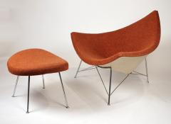 George Nelson Museum Quality Early Coconut Chair Ottoman by George Nelson for Herman Miller - 963115