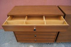 George Nelson Pair of Walnut Dressers with Hairpin Legs in the Style of George Nelson - 2538141