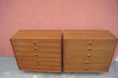 George Nelson Pair of Walnut Dressers with Hairpin Legs in the Style of George Nelson - 2538144