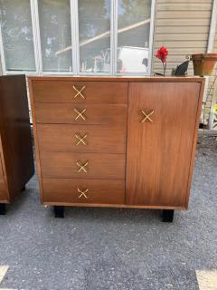 George Nelson Rare Pair George Nelson Primavera Bachelor Chest Cabinet Mid Century X Pulls - 3983056