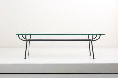 George Nelson Rare Wrought Iron Coffee Table with Glass Top by George Nelson for Arbuck - 823451