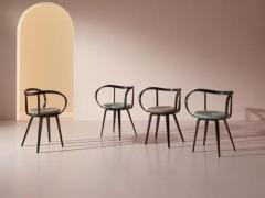 George Nelson Set of Four George Nelson Pretzel Armchair Made by ICF Italy 1984 1986 - 3469367