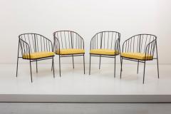 George Nelson Set of Four Iron Rod Outdoor Chairs by George Nelson for Arbuck 1950s - 1134909