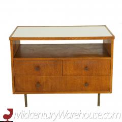 George Nelson Style Mid Century Oak Bar Media Cabinet - 2354985