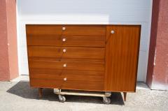 George Nelson Thin Edge Walnut Dresser with Cabinet by George Nelson for Herman Miller - 3104434