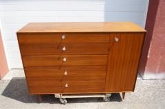 George Nelson Thin Edge Walnut Dresser with Cabinet by George Nelson for Herman Miller - 3104439