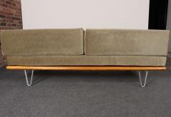 George Nelson Vintage Sage Mohair Daybed with Hairpin Legs by George Nelson for Herman Miller - 4543255