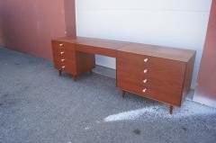 George Nelson Walnut Double Dresser with Vanity by George Nelson for Herman Miller - 2083261