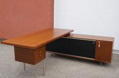 George Nelson Walnut EOG Desk with Storage Unit by George Nelson for Herman Miller - 398641