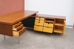 George Nelson Walnut EOG Desk with Storage Unit by George Nelson for Herman Miller - 398642