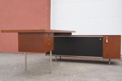 George Nelson Walnut EOG Desk with Storage Unit by George Nelson for Herman Miller - 398644