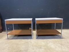 George Newbold George Nelson Walnut Nightstands with White Laminate tops - 4200280