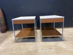 George Newbold George Nelson Walnut Nightstands with White Laminate tops - 4200281