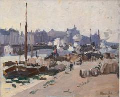 George Oberteuffer View Along the Thames George Oberteuffer 1878 1940  - 4120224