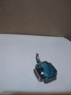 George Randolph Barse Jr Barse Sterling Silver and Turquoise Pendant - 3799027