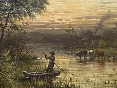 George Riecke Sunset on the River  - 2541636