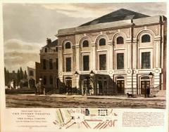 George Sidney Shepherd View of The Surrey Theatre London 1814 Copper Plate Engraving - 3529844