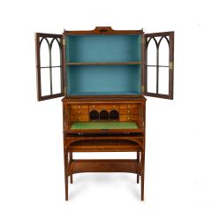 George Simons A fine late George III satinwood and snakewood secretaire cabinet - 3485963