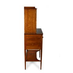 George Simons A fine late George III satinwood and snakewood secretaire cabinet - 3485964