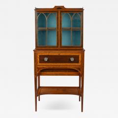 George Simons A fine late George III satinwood and snakewood secretaire cabinet - 3487834