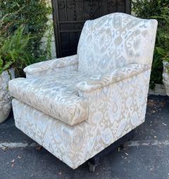 George Smith George Smith Fully Upholstered Club Chair W Ikat Silk Velvet - 2665120