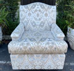 George Smith George Smith Fully Upholstered Club Chair W Ikat Silk Velvet - 2665123